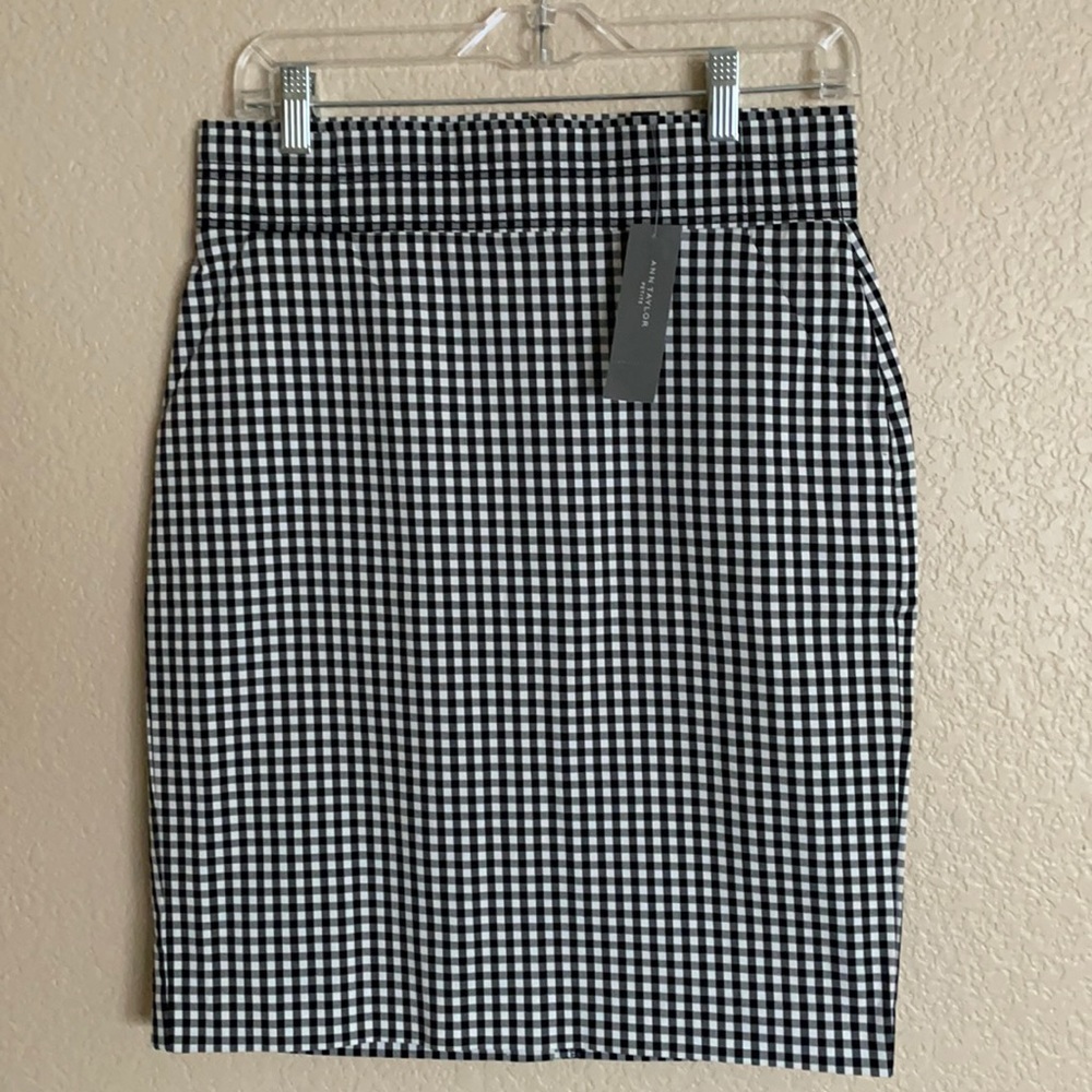 Classic Gingham Pencil Skirt, Size 4P